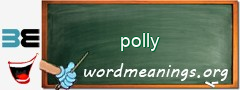 WordMeaning blackboard for polly